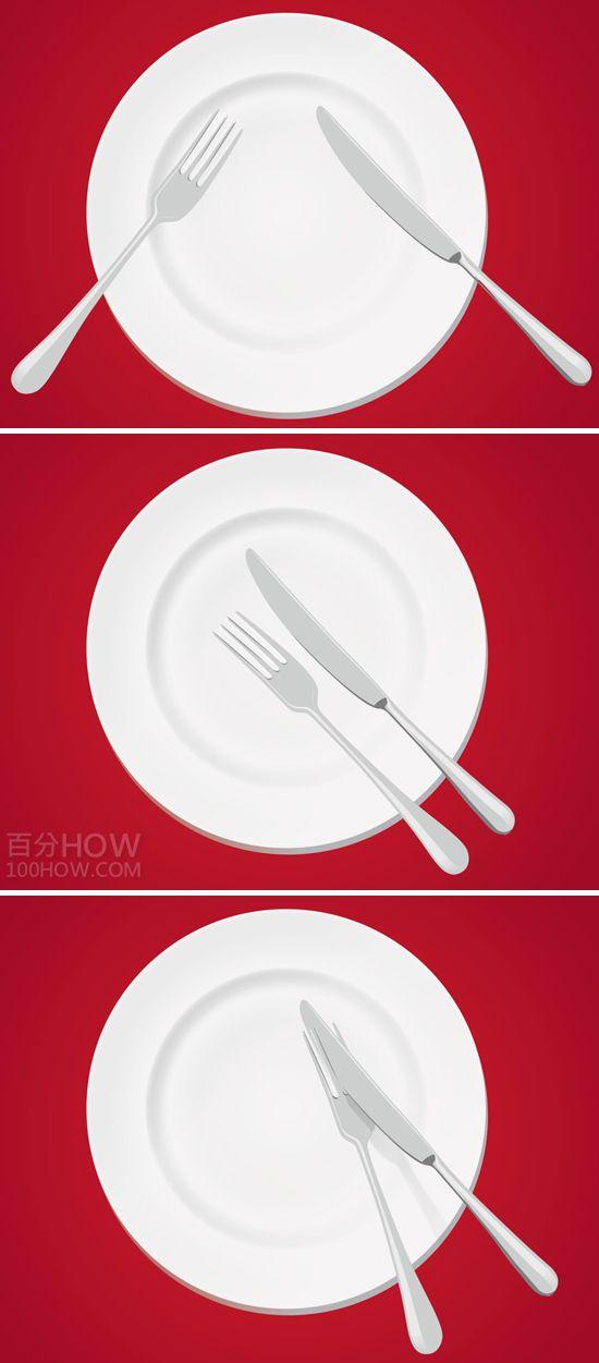 吃西餐刀叉怎么拿，西餐刀叉标准优雅的拿法左右手图解 互联百科 第6张