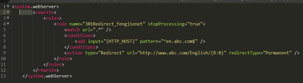 web.config各种跳转规则大全-持续更新