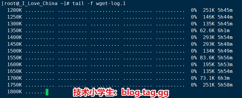 Linux下Wget设置后台下载/断点续传下载的设置及查看方法