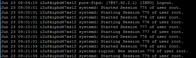 Linux下记一次系统日志中大量出现Started Session * of user root 查找和解决办法