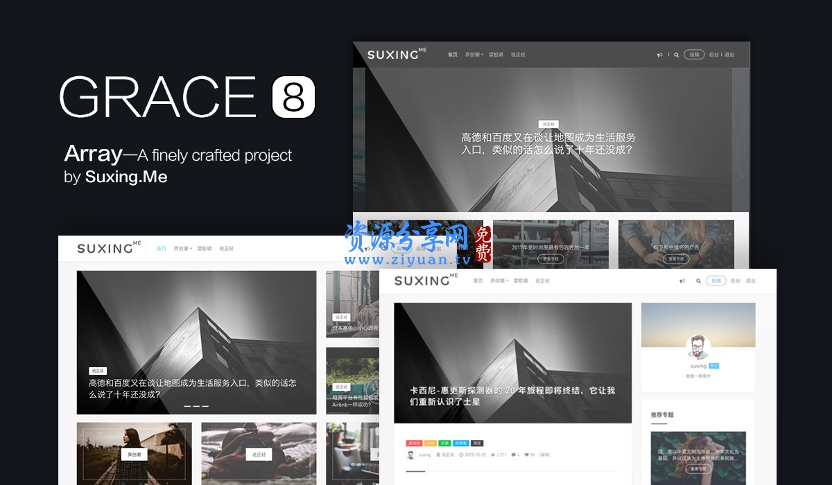 [分享]苏醒wordpress Grace V8.0 WordPress破解版主题免费下载