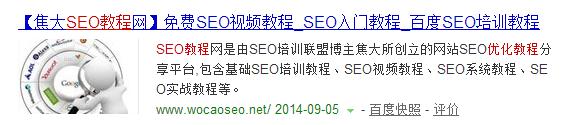 SEO教程搜索快照