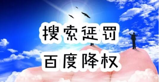 网站被搜索引擎惩罚和被百度降权的现象以及应对措施