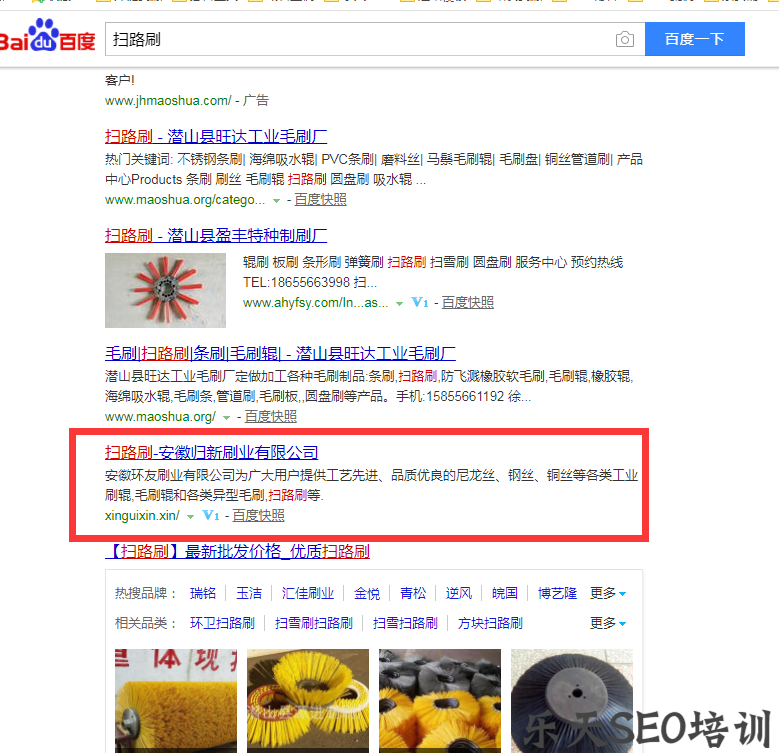 扫路刷SEO实战培训案例