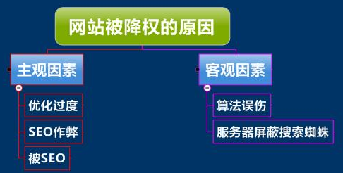 有哪些原因会导致网站降权